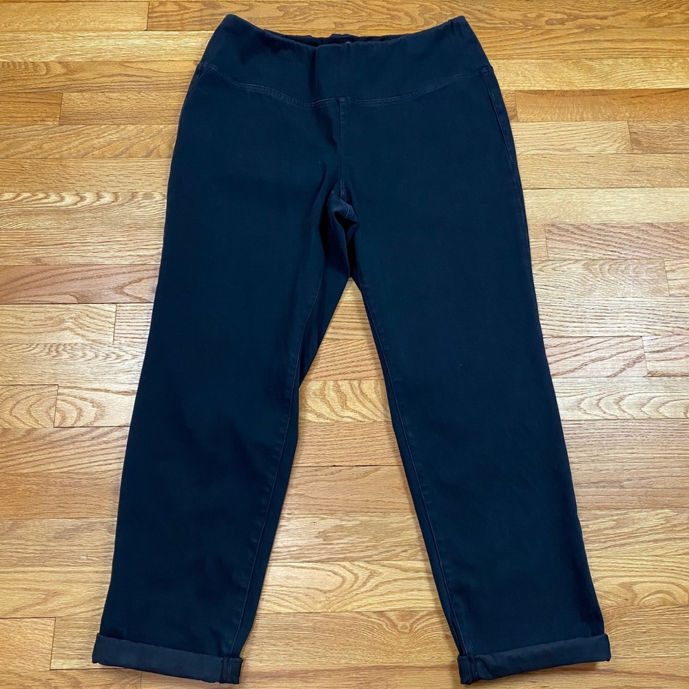 J. Jill Wearever Collection Pants‎ Womens L Black Cuffed Stretch Minimalist